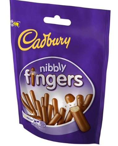 Cadburys nibbly fingers pouch