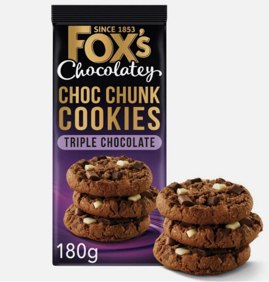 Foxs chocolatey choc chunck cookies